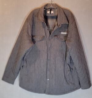 Magellan Outdoors Mens 2XL Quilted Shirt Jacket  Grey